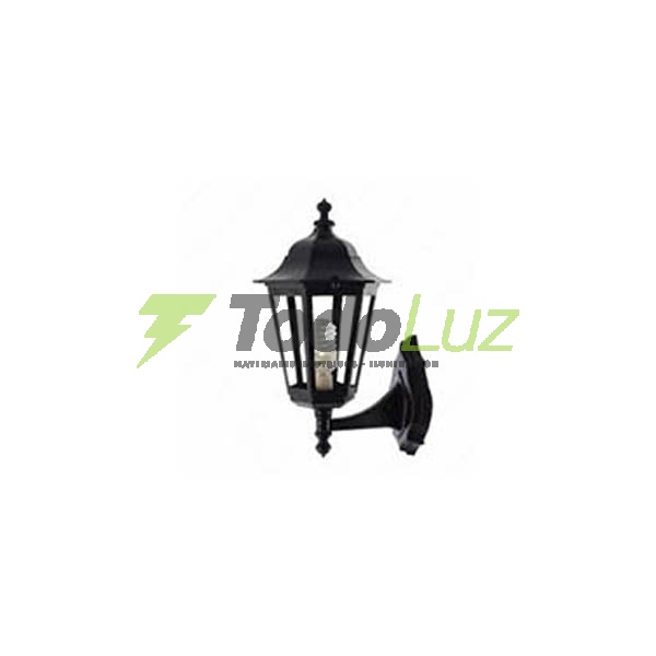 FAROL POLICARBOLNATO DE PARED 6C NEGRO