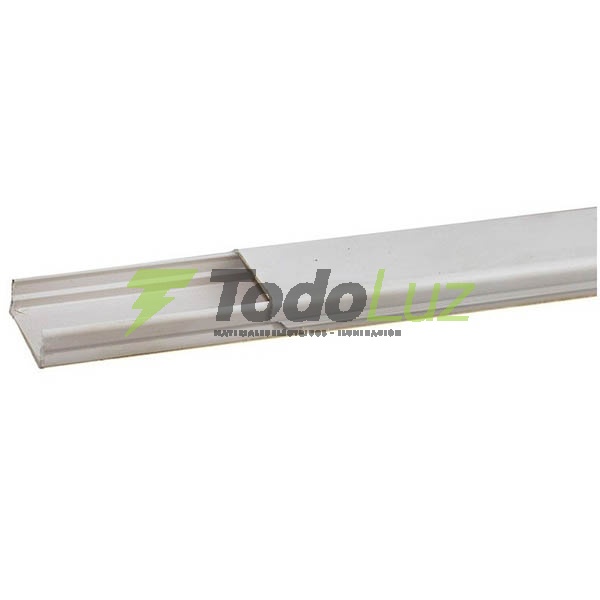 CABLECANAL 20 X 10 MM C/ADHESIVO BLANCO X 2MTS