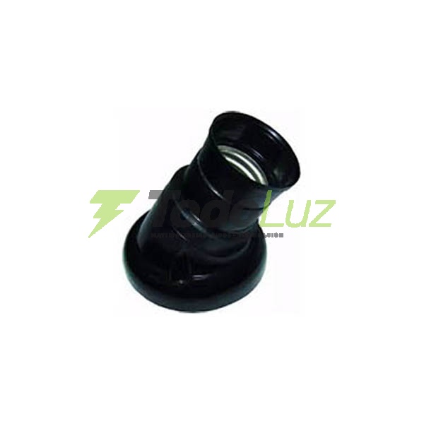 RECEPTACULO CURVO E-27 BAKELITA NEGRO