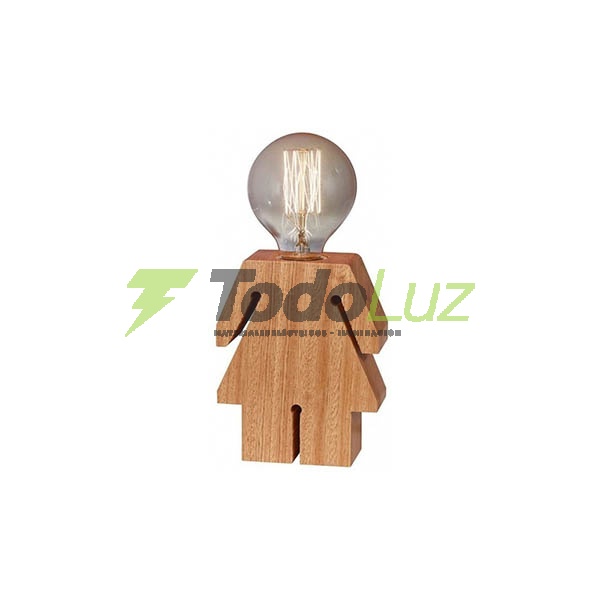VELADOR MADERA FIGURA NENA