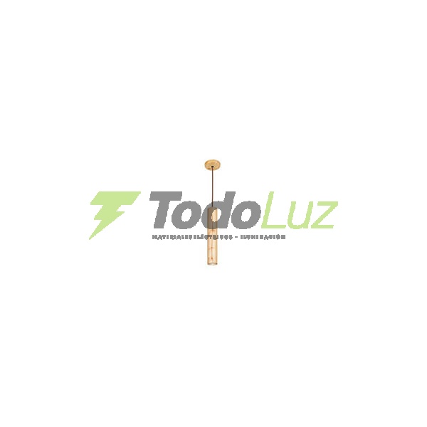 COLGANTE MADERA TUBO P/GU-10 NATURAL