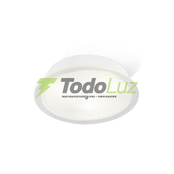 PLAFON POLICARBONATO DE EMBUTIR 3 LUCES REDONDO