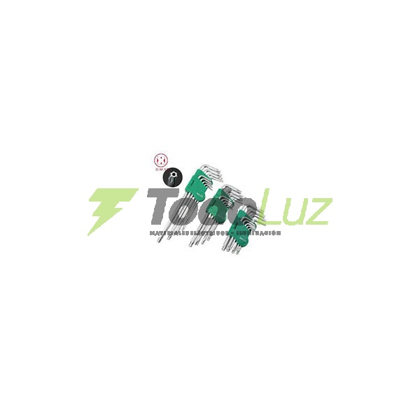 LLAVE ALLEN EN L 9 PIEZAS LARGA