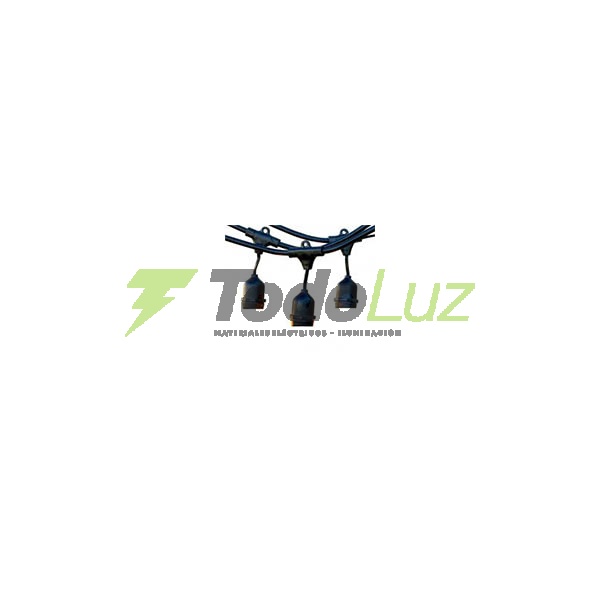 GUIRNALDA X MT. 100 PORTALAMPARAS E-27 EN BOBINA