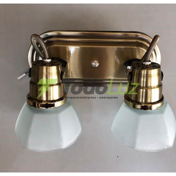 MINI SPOT C/TULIPA HEXAG 2L (OVAL) B. VIEJO/PLATIL