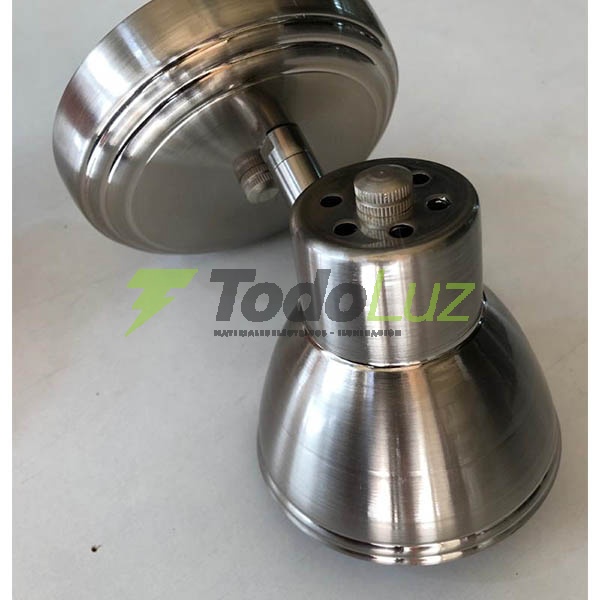 SPOT CHAPA GU-10 1 LUZ PLATIL/BRONCE