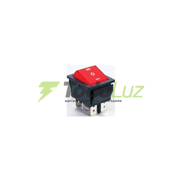 TECLA DOBLE INVERSORA ON-OFF-ON 6P C/LUZ