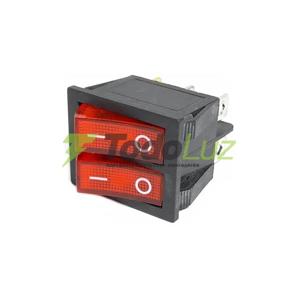 TECLA DOBLE 2 EN 1 ON-OFF 4P C/LUZ