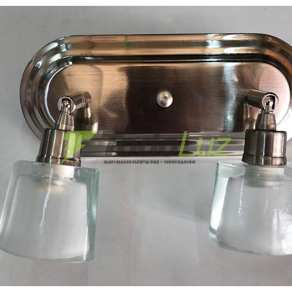SPOT G-9 2 LUCES C/TULIPA OVAL PLATIL