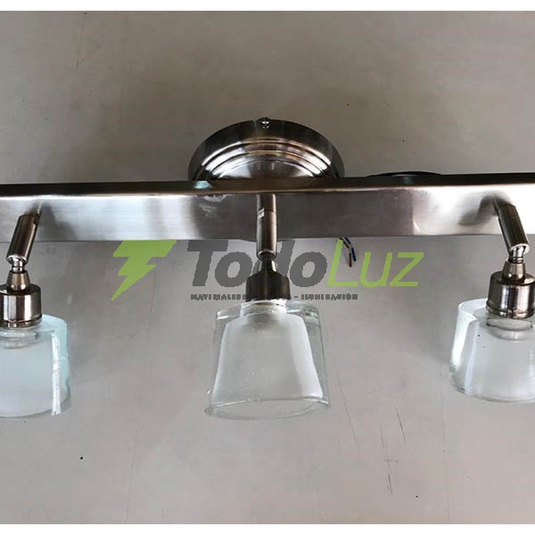 REGLA G-9 3 LUCES C/TULIPA OVAL PLATIL