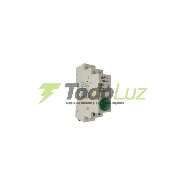 OJO DE BUEY 220V P/RIEL DIN LED ROJO-VERDE-AMARI
