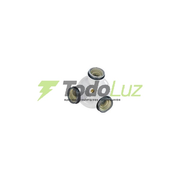 PLAFON 3L "BOCHA" CON TULIPAS BLANCO