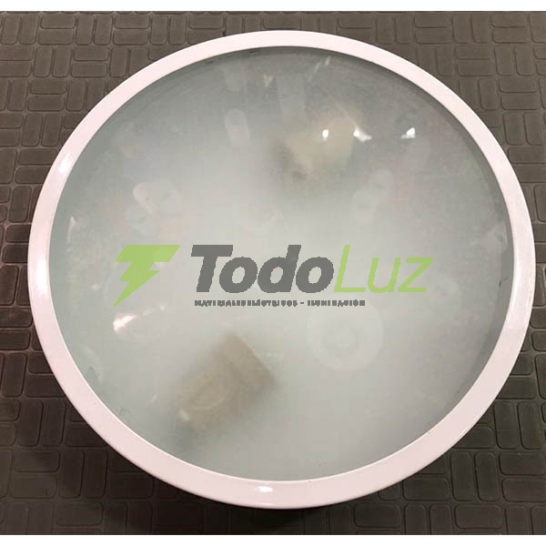PLAFON CIRCULAR DE 25CM ARMADO BLANCO 2 LUCES
