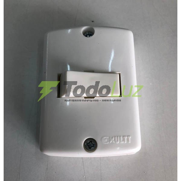 LLAVE EXTERIOR INTERRUPTOR SIMPLE BLANCO