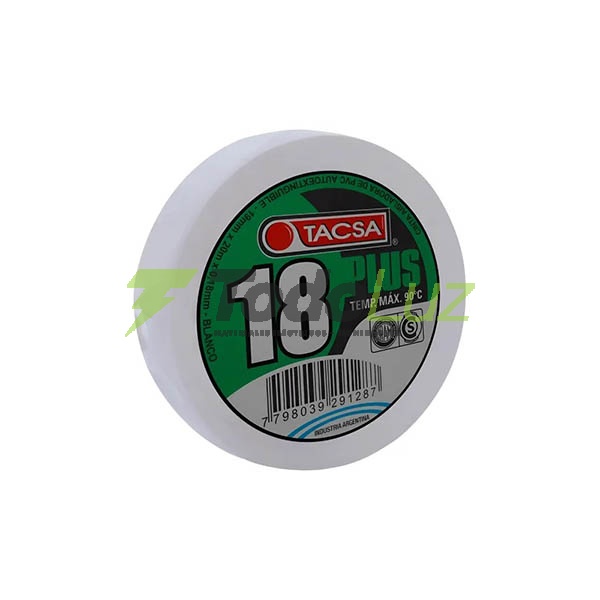 CINTA AISLADORA PVC 10M BLANCA 18 PLUS