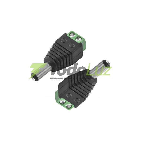 FICHA PLUG HUECO 2,5 X 5,5MM MACHO P/ALIMENTACION