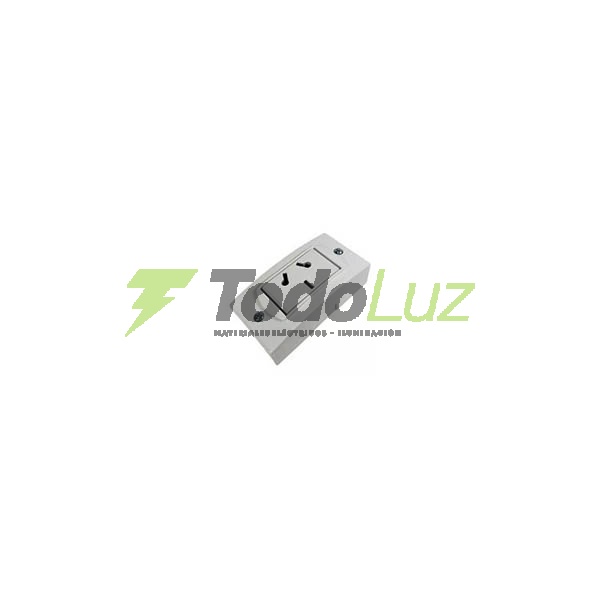 LLAVE EXTERIOR TOMACORRIENTE SIMPLE POLARIZADO BCO
