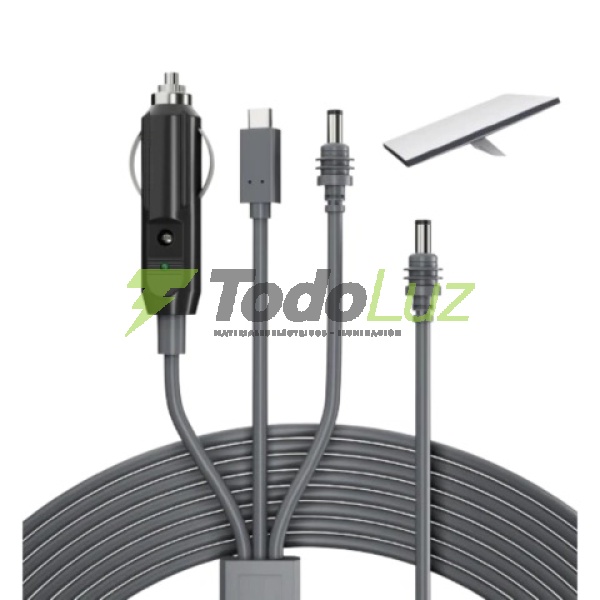 CABLE ARMADO STARLINK 12V + USB C + DC a DC - 5MTS