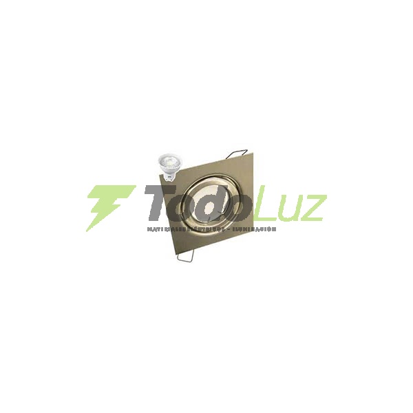 SPOT EMBUTIR DIREC. CUADRADO ZOCALO GU-10 PLATIL