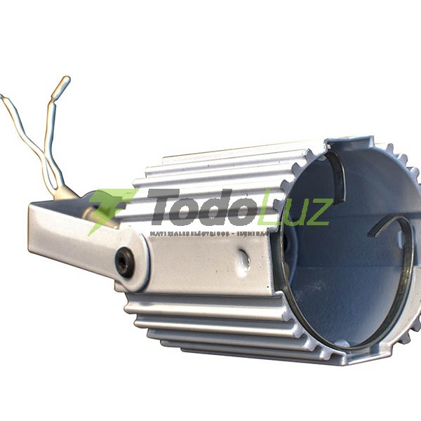 CABEZAL DE ALUMINIO PARA GU-10 BLANCO/NEGRO