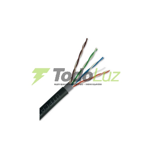 CABLE UTP 4 PARES CAT. 5E EXTERIOR NEGRO
