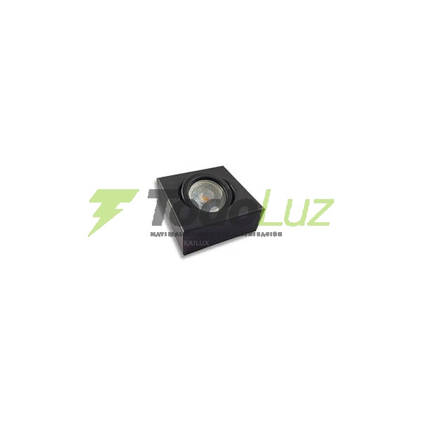 SPOT DICRO SEMIEMBUTIDO MOVIL CUADRADO BLA/NEG