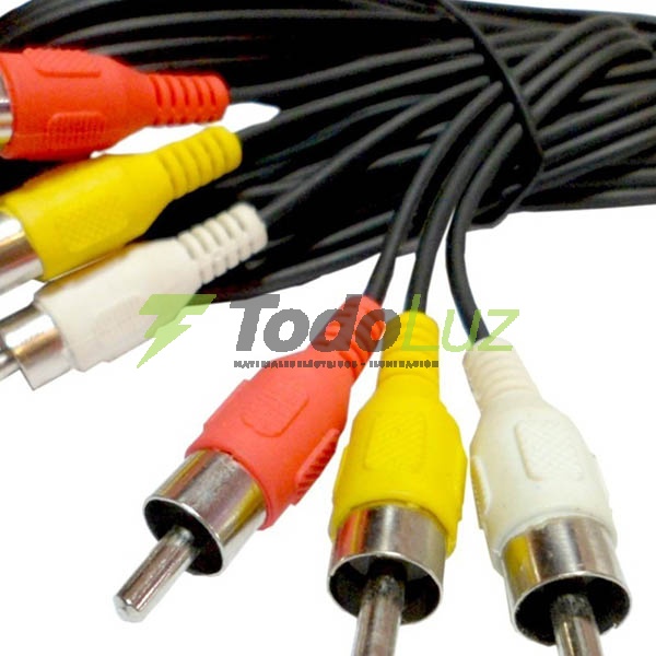 CABLE ARMADO 3 PLUG RCA A 3 PLUG RCA 1,8MT