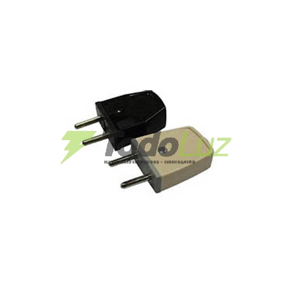 FICHA COMUN MACHO 2 X 10A NEGRA