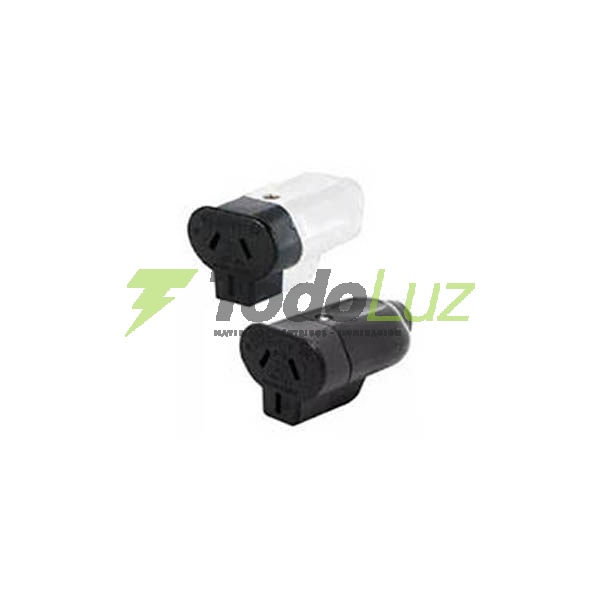 FICHA POLARIZ. HEMBRA 3P 10A BLANCA