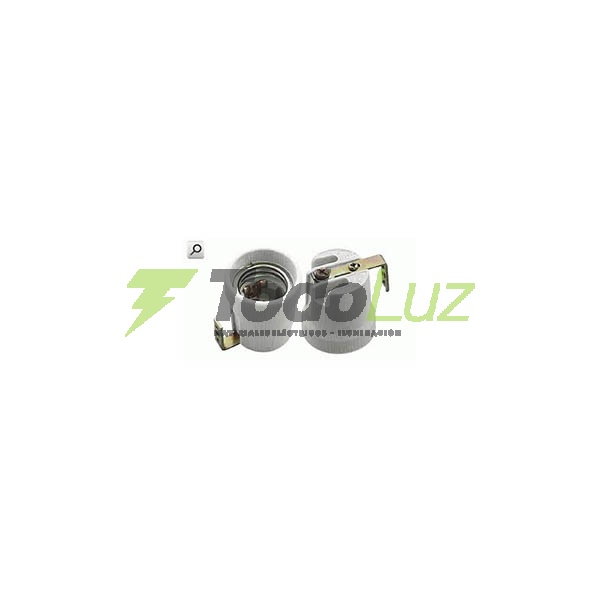 PORTALAMPARAS PORCEL. E-27 C/SOP. EN "L"