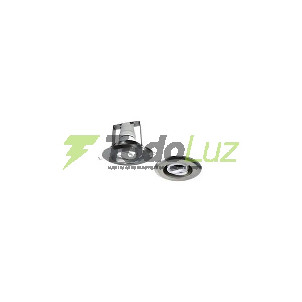 SPOT DE EMBUTIR 12CM P/E-27 REGULABLE ARO NEGRO