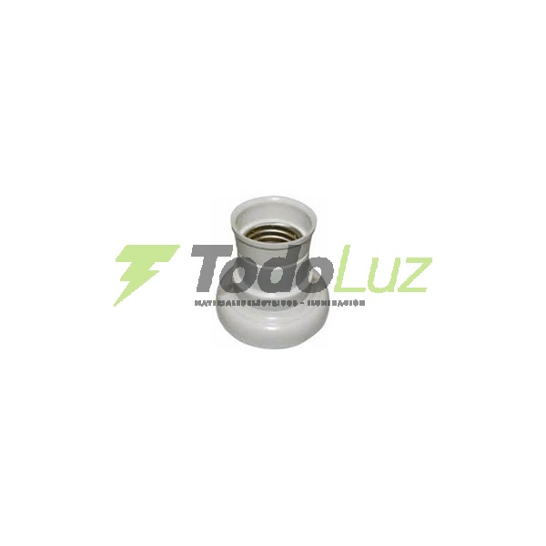 RECEPTACULO RECTO E-27 BAKELITA BLANCO