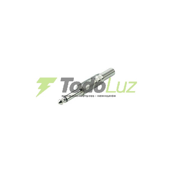 FICHA AUDIO PLUG METAL MONO 6,5 MM GRANDE