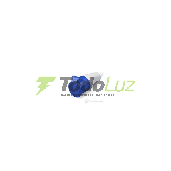 FICHA INDUSTRIAL HEMBRA 2 X 16A + T 380V AZUL