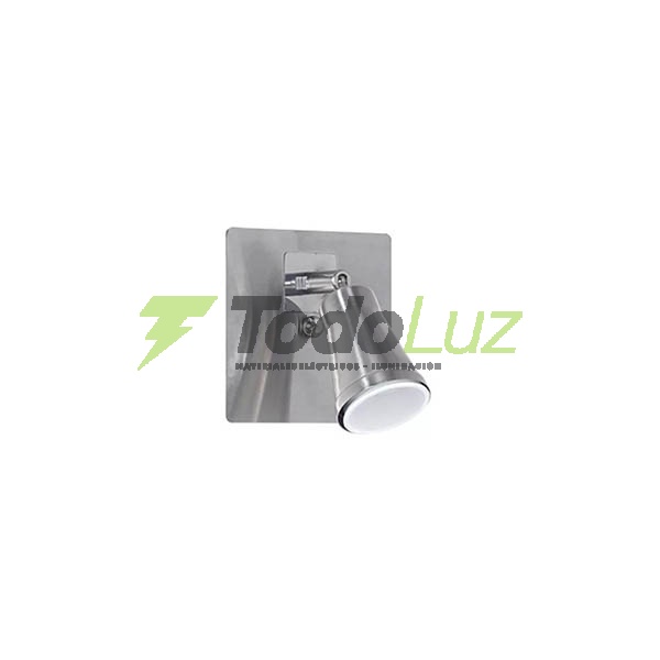 SPOT DUBLIN 1 LUZ GU-10 C/MOVIMIENTO ACERO