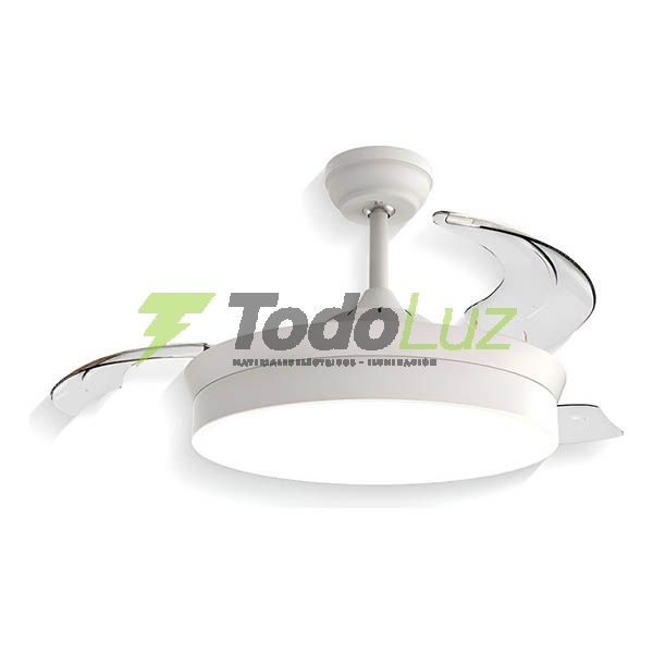 VENTILADOR RETRACTIL 3 ASPAS CON LUZ 30W + CONTROL