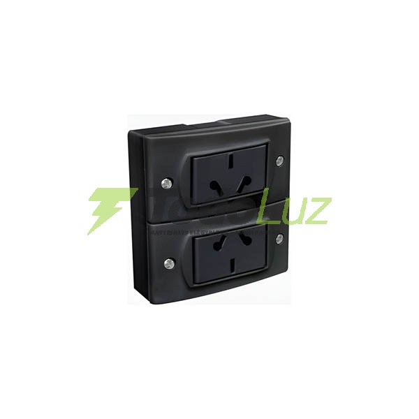 LLAVE EXTERIOR INTERRUPTOR+TOMACORRIENTE POL. NGR.