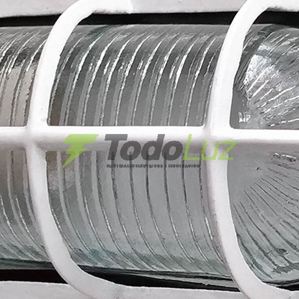 TORTUGA ALUMINIO OVALADA CHICA 1 LUZ  BLANCA