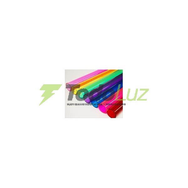 FUNDA PLASTICA P/TUBO FLUORESCENTE 40W COLORES