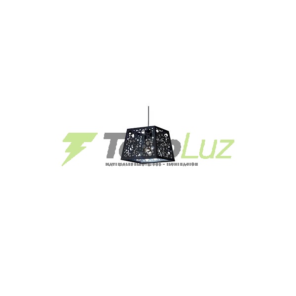 COLGANTE CHAPA PERFORADA CUADRADO 1 LUZ