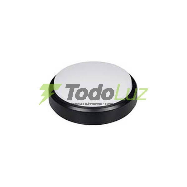 TORTUGA LED 12 W REDONDA NEGRA LUZ CALIDA