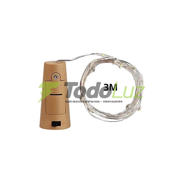 LUZ DE NAVIDAD ALAMBRE 30LED BOTELLA 2MTS B. CALID