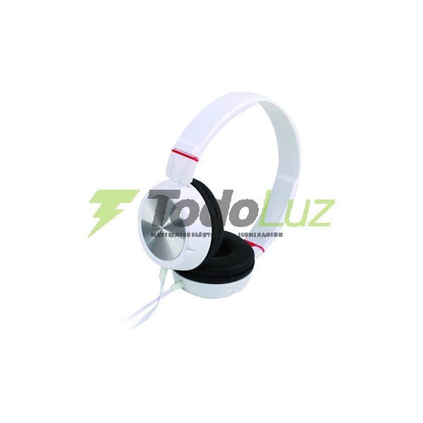 AURICULAR CON CABLE VINCHA EXTRA BASS BLANCO/NEGRO