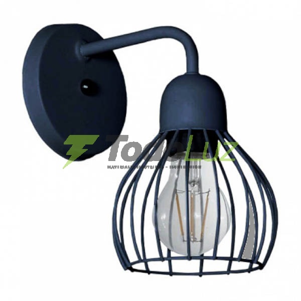 APLIQUE "PORTO" JAULA DE 1 LUZ BL/NG