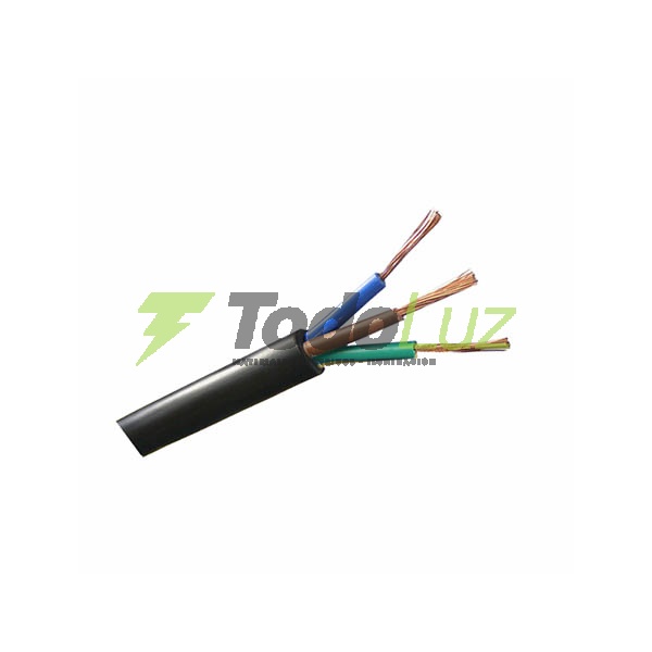 CABLE TIPO TALLER 3 X 1MM NEGRO