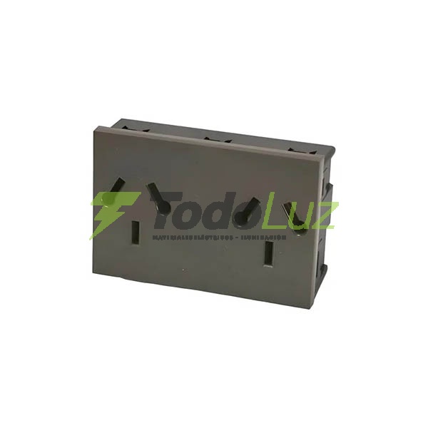 MODULO UNIVERSAL TOMA DOBLE C/NEUTRO BINORM NEGRO
