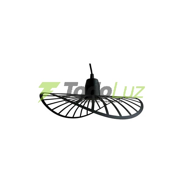 COLGANTE "POTENZA" DE 1 LUZ 30CM NEGRO TEX.