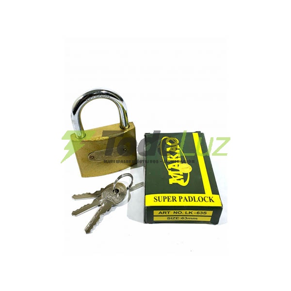 CANDADO 38MM DORADO CAJA VERDE