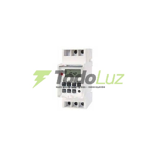 TIMER P/RIEL DIN DIGITAL PROG. SEMANAL 2300W