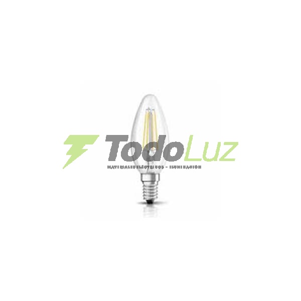 LAMPARA FILA LED TIPO VELA 4W E-14 CLARA